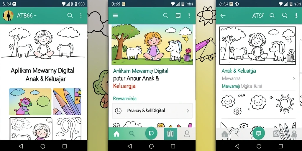 Antarmuka AT866 yang user-friendly untuk aktivitas mewarnai digital.