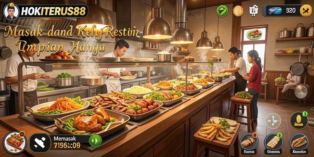 Antarmuka menarik HOKITERUS88 dengan berbagai pilihan masakan.