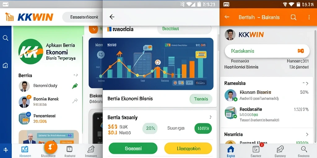 Tampilan antarmuka KKWIN yang bersih dan fungsional untuk berita Ekonomi Bisnis.