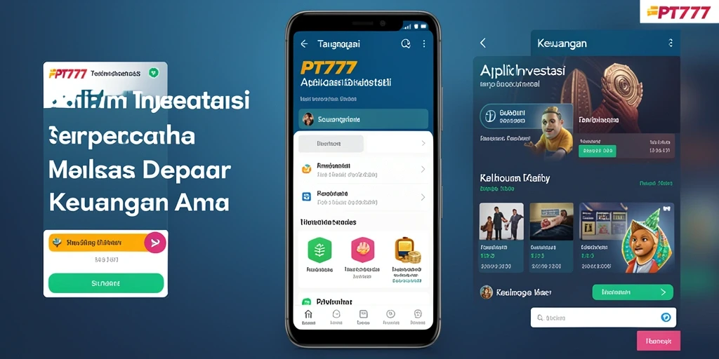 Tampilan antarmuka utama PT777 dengan fitur investasi yang lengkap.