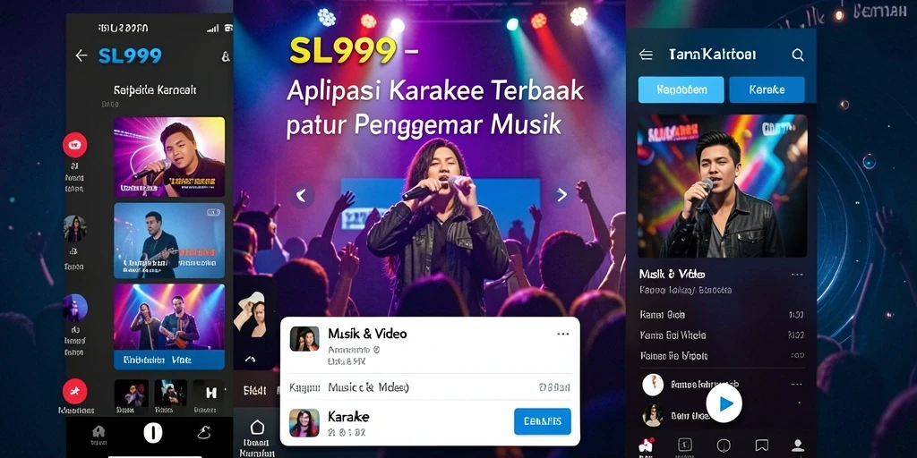 Antarmuka menarik SL999 dengan berbagai pilihan lagu Karaoke.