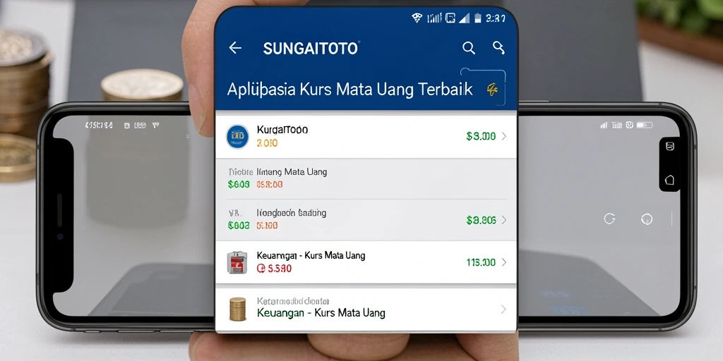 Antarmuka SUNGAITOTO menampilkan informasi kurs mata uang secara jelas.